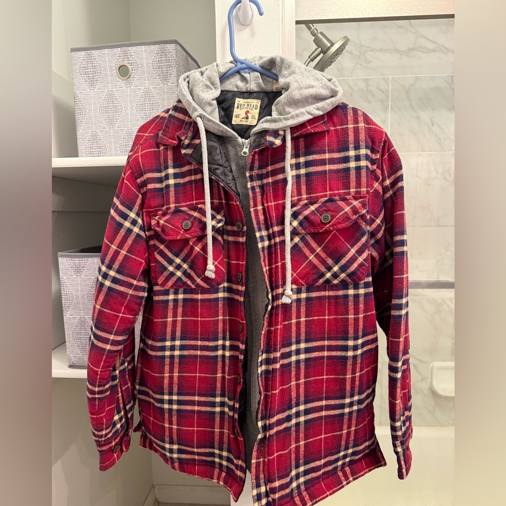 Red Head Men’s Plaid Double Lined Jacket size Medium